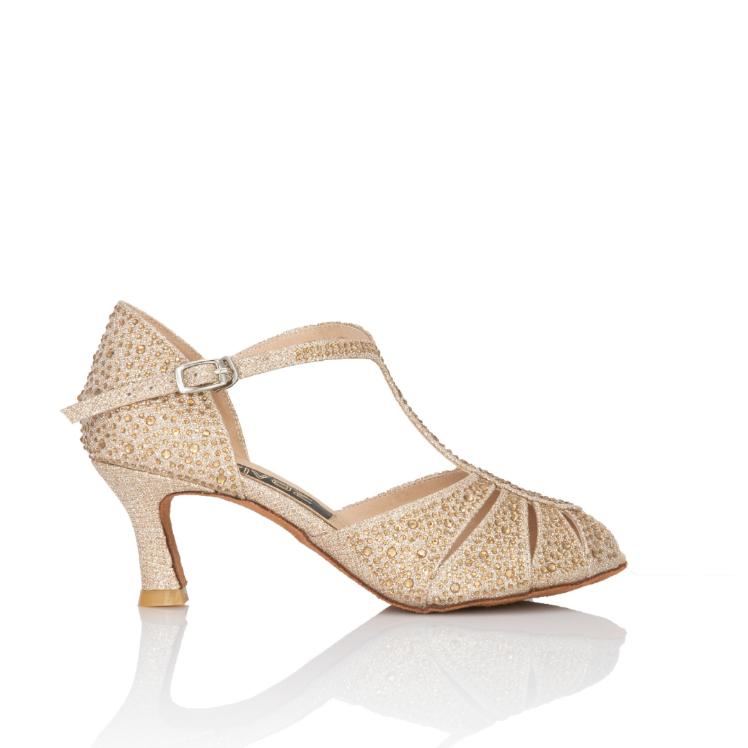 Juliette | Gold Bridal & Latin Dance Shoes | 2.5 Inch - Vivaz Dance